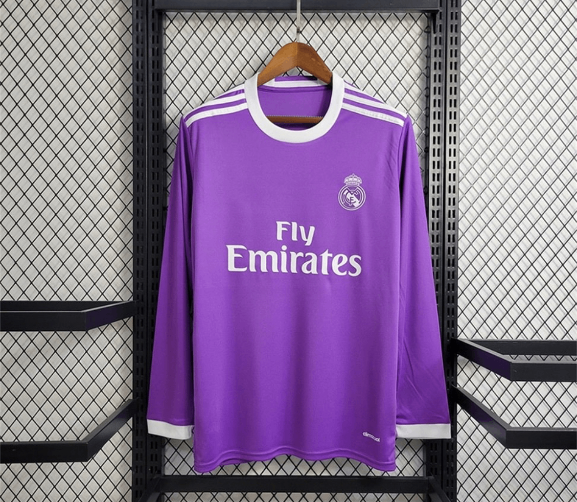 Maillot Real Madrid Manches Longues Retro 2016/2017 Violet