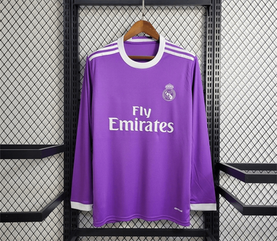 Maillot Real Madrid Manches Longues Retro 2016/2017 Violet